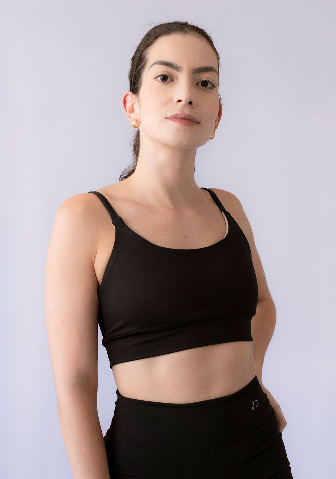 Top Luna Dupla Face Macadâmia/Preto - Imagem 3