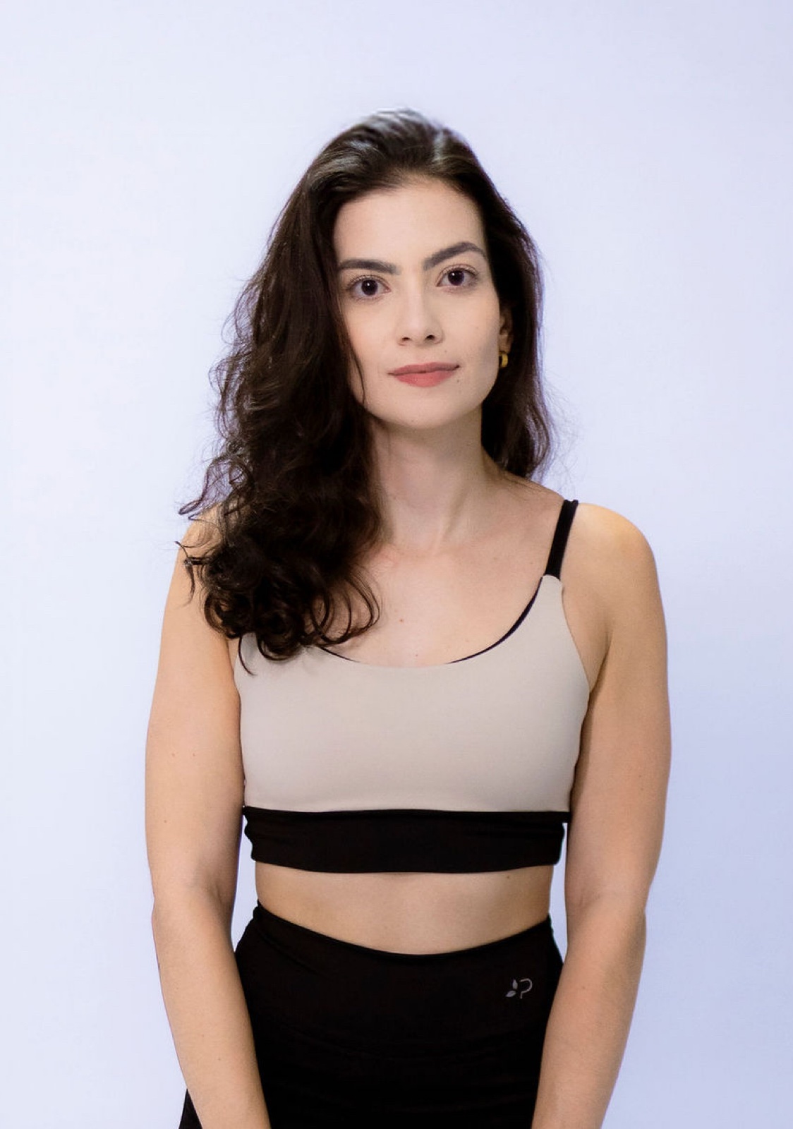 Top Luna Dupla Face Macadâmia/Preto