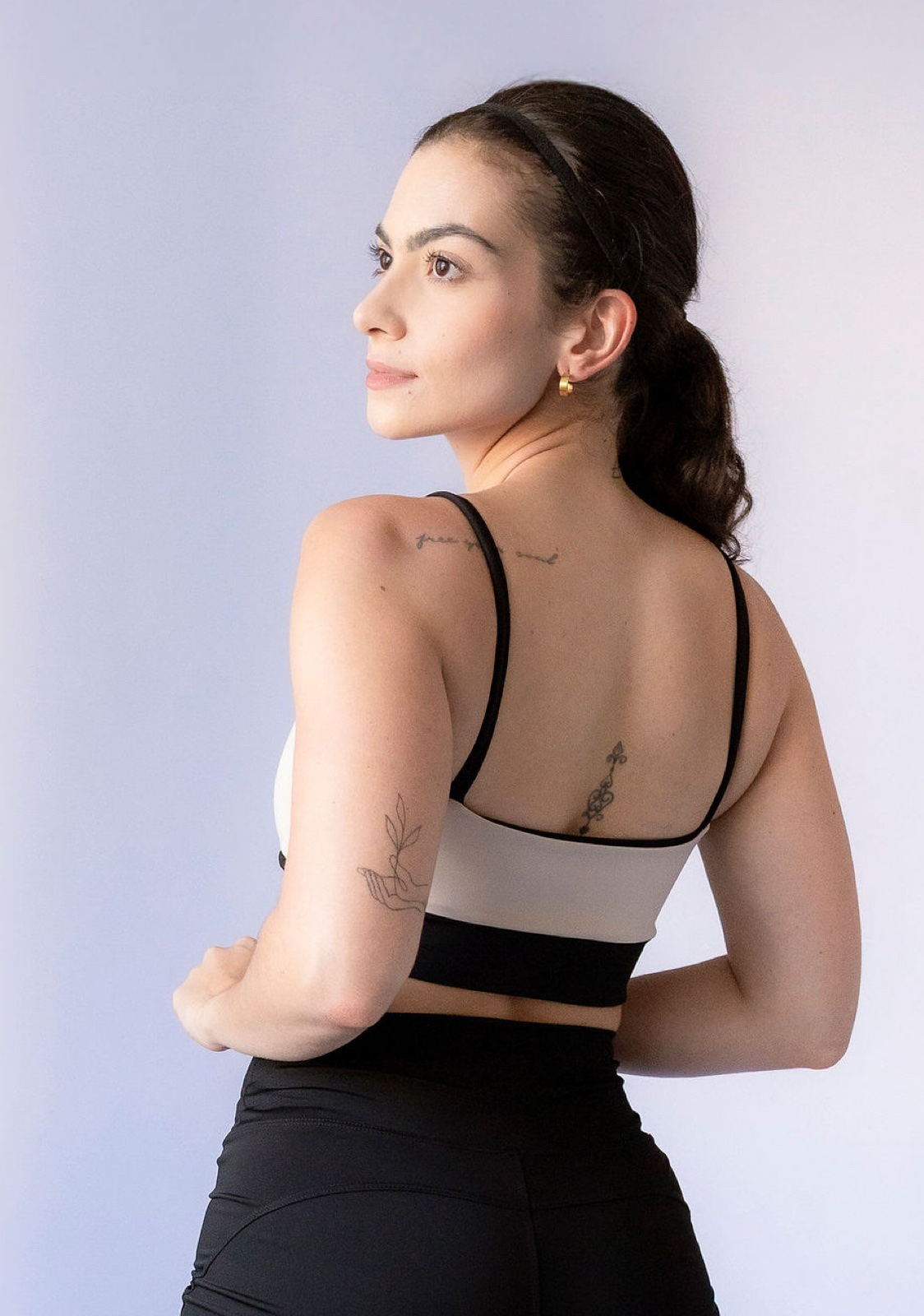 Top Luna Dupla Face Macadâmia/Preto - Imagem 2