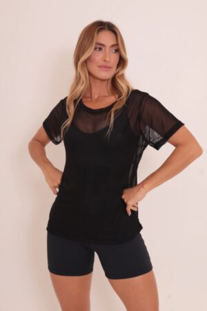 Baby Look Tule Amor-perfeito