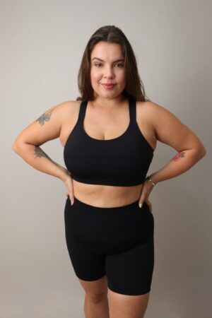 Conjunto Top Kaya + Biker short Amor-perfeito