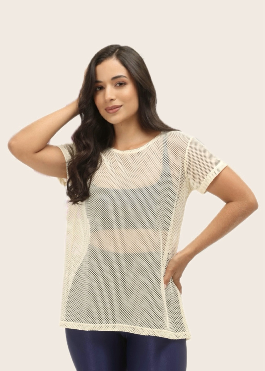 Blusão de Tela Creme